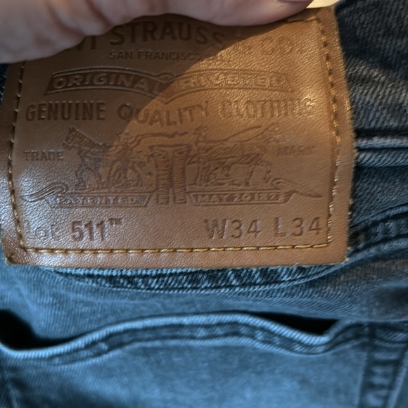 Men’s Levi’s jeans size 34 Grey wash straight leg - Picture 3 of 4